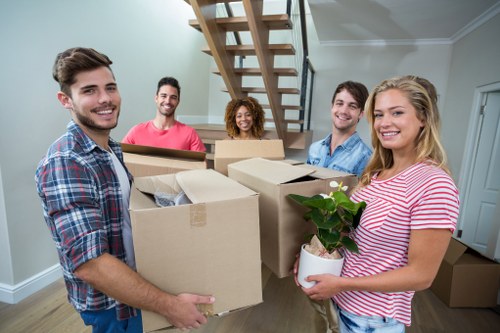 Removal team planning a flat move in Chelsea street