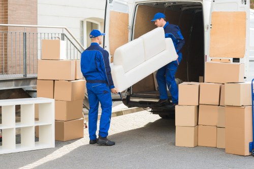 Student removals team loading belongings in Chelsea