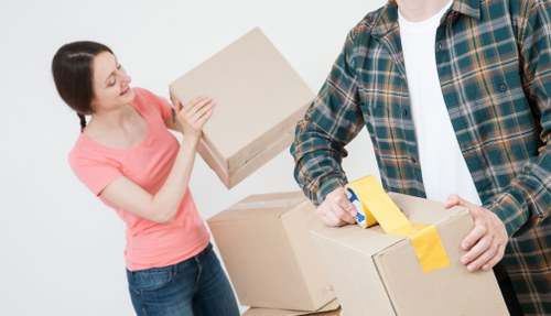 Removal team preparing a Chelsea home move