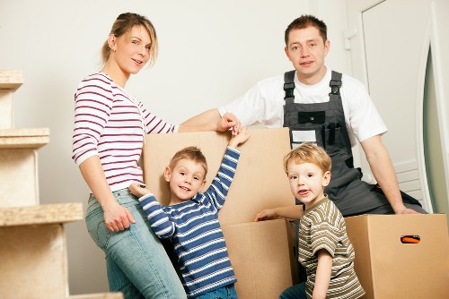 Removal team carrying out a safe moving assessment