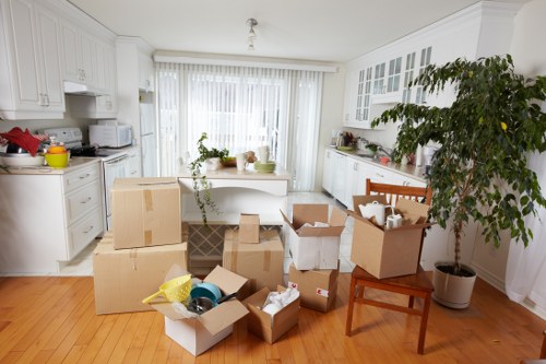 Customer reviewing a removals invoice and payment terms