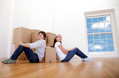 Careful packing of fragile items for a Chelsea move
