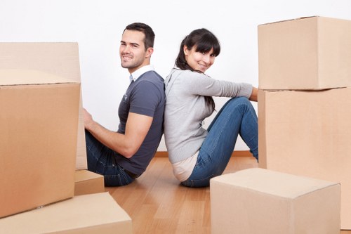 Packed removal items secured for safe transport