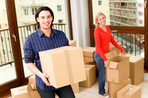 Busy middle stage of a Chelsea house move