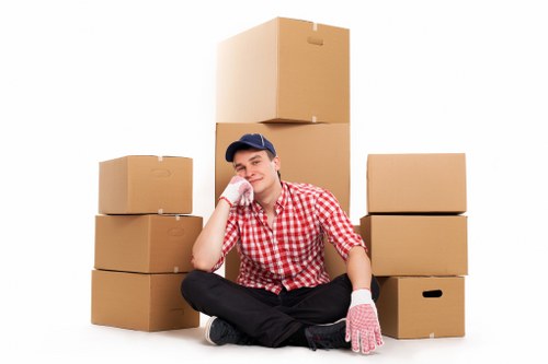 Packing and preparing a moving truck in Chelsea for moving day